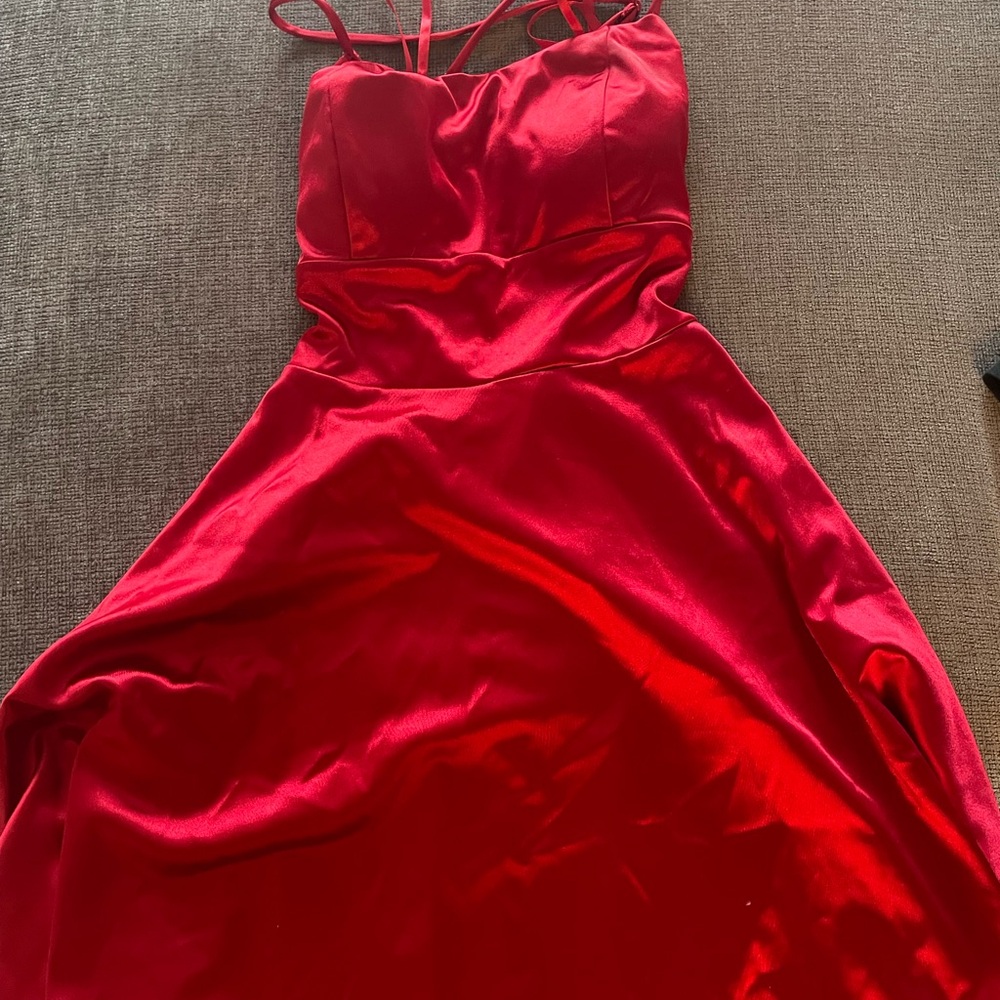 Windsor Red Satin Dress